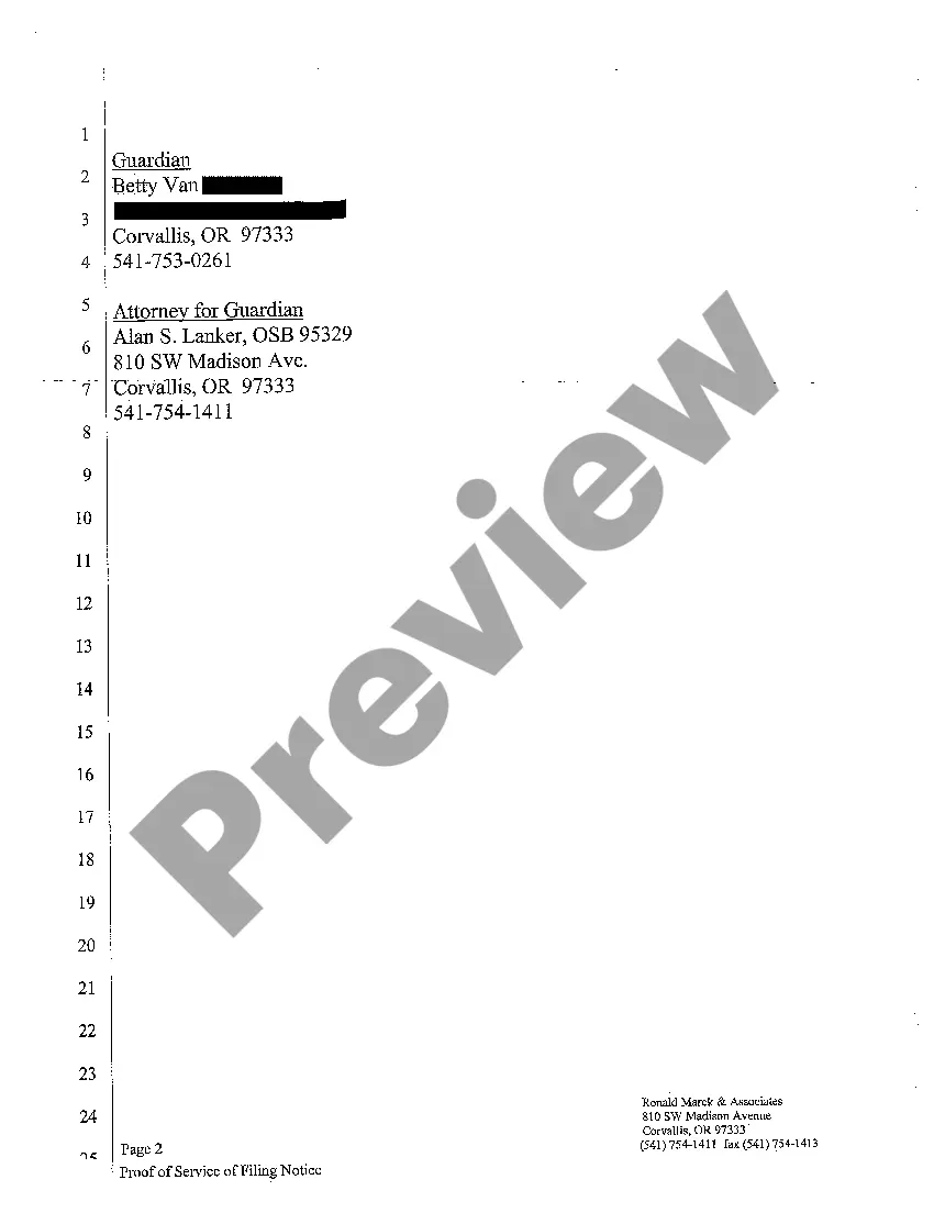 Preview A06 Proof of Service of Notice of Filing Petition