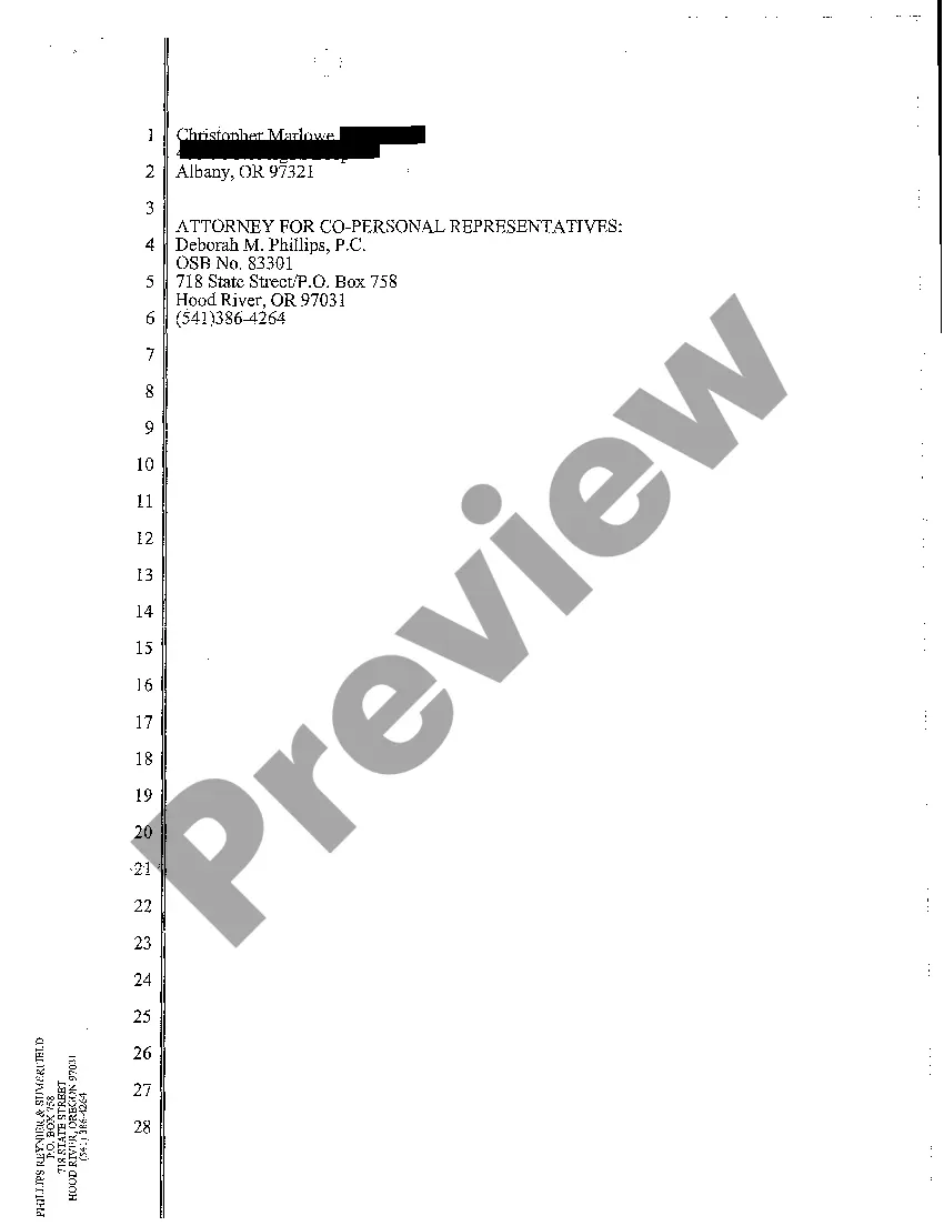 Preview A06 Verified Statement in Lieu of Final Account and Petition for Judgment of Final Distribution