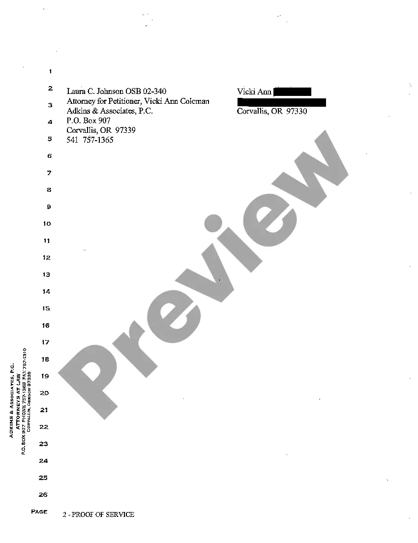 Preview A13 Proof of Service of Notice of Filing Motion to Continue Hearing and Motion to Terminate Temporary Guardianship