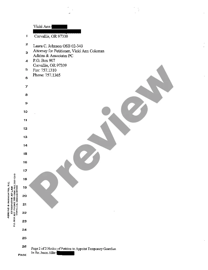 Preview A03 Notice of Petition to Appoint Temporary Guardian