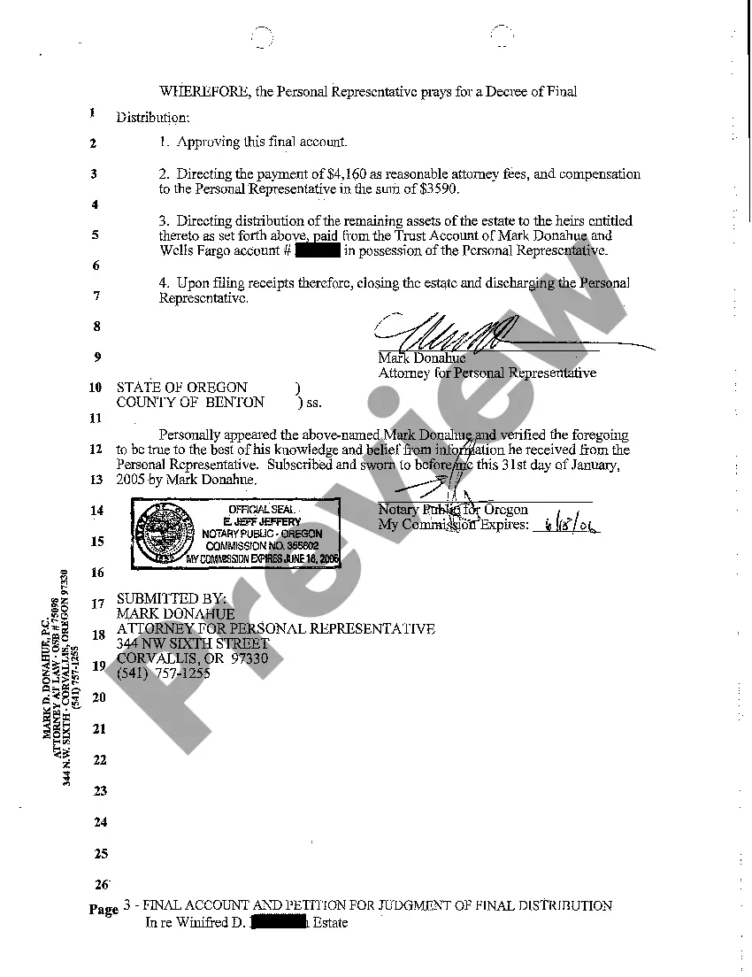 Get A08 Final Account and Petition for Judgment of Final Distribution Preview A08 Final Account and Petition for Judgment of Final Distribution