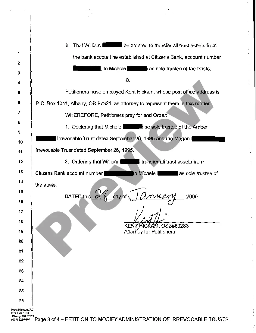 Preview A04 Petition to Modify Administration of Irrevocable Trusts