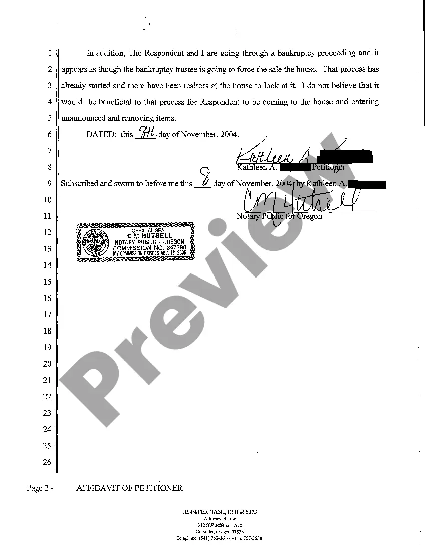 Get A05 Affidavit of Petitioner Preview A05 Affidavit of Petitioner