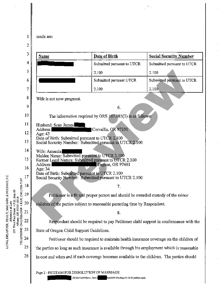 Get A07 Petition for Dissolution of Marriage Preview A07 Petition for Dissolution of Marriage