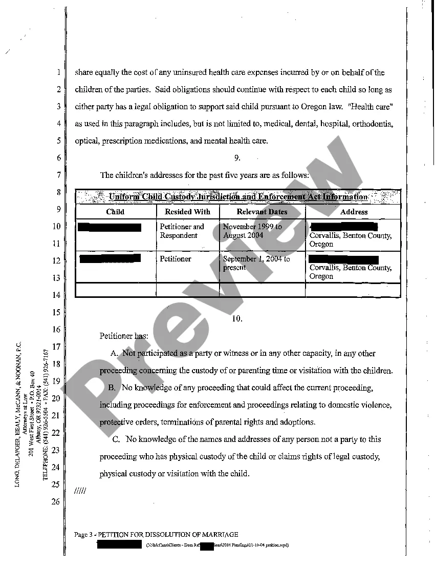 Get A07 Petition for Dissolution of Marriage Preview A07 Petition for Dissolution of Marriage