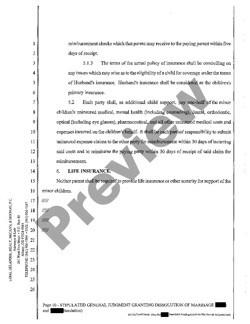 Get A09 Stipulated General Judgment Granting Dissolution of Marriage and Money Award Preview A09 Stipulated General Judgment Granting Dissolution of Marriage and Money Award