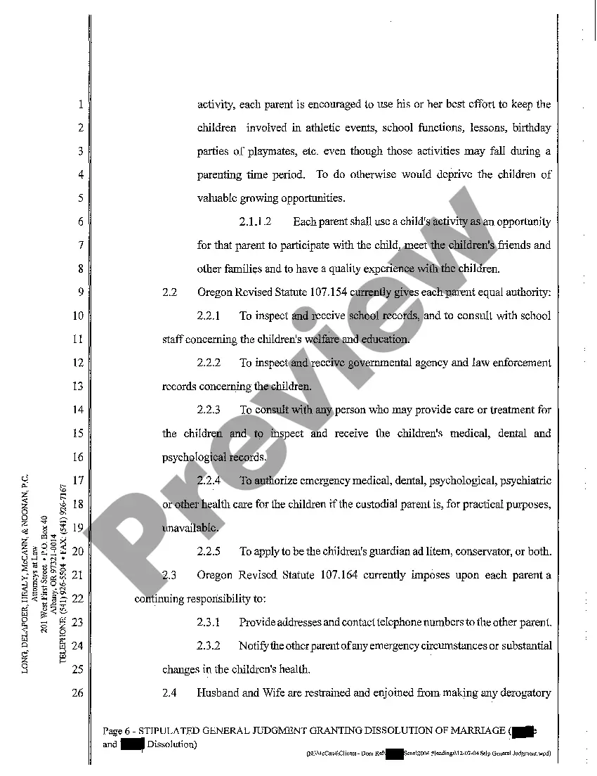 Get A09 Stipulated General Judgment Granting Dissolution of Marriage and Money Award Preview A09 Stipulated General Judgment Granting Dissolution of Marriage and Money Award