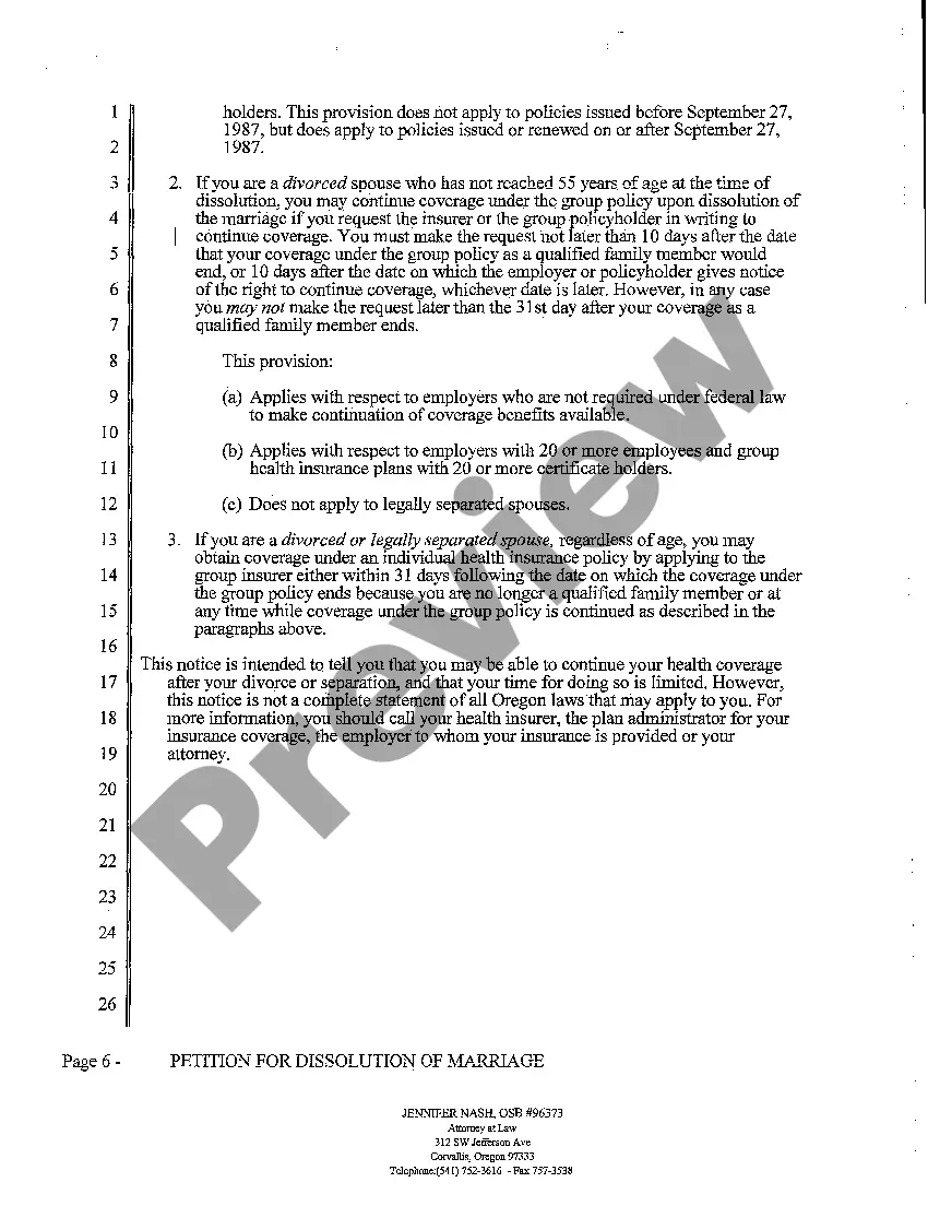 Preview A01 Petition for Dissolution of Marriage