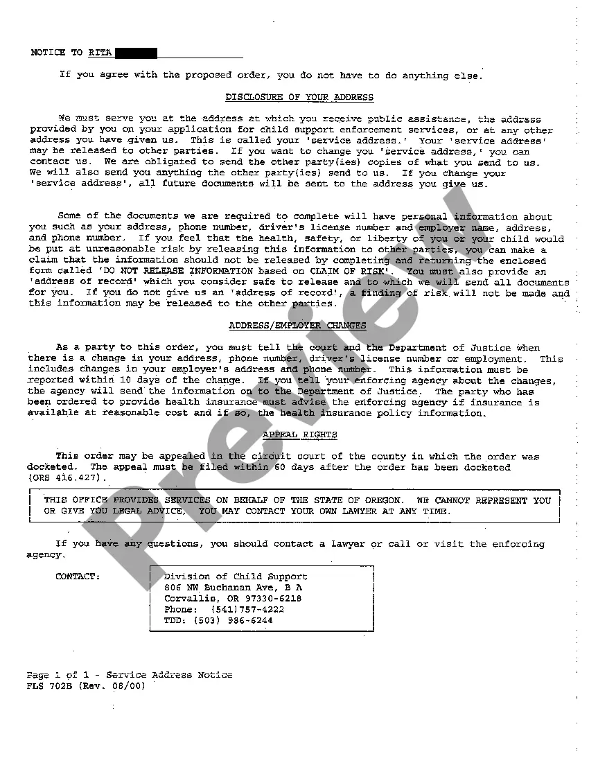 Preview A18 Notice and Finding of Financial Responsibility and Proposed Final Order