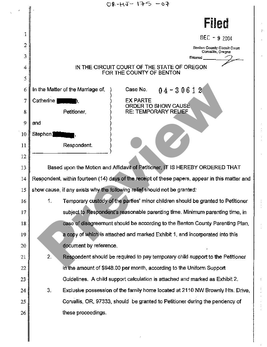 oregon-ex-parte-order-to-show-cause-re-temporary-relief-us-legal-forms