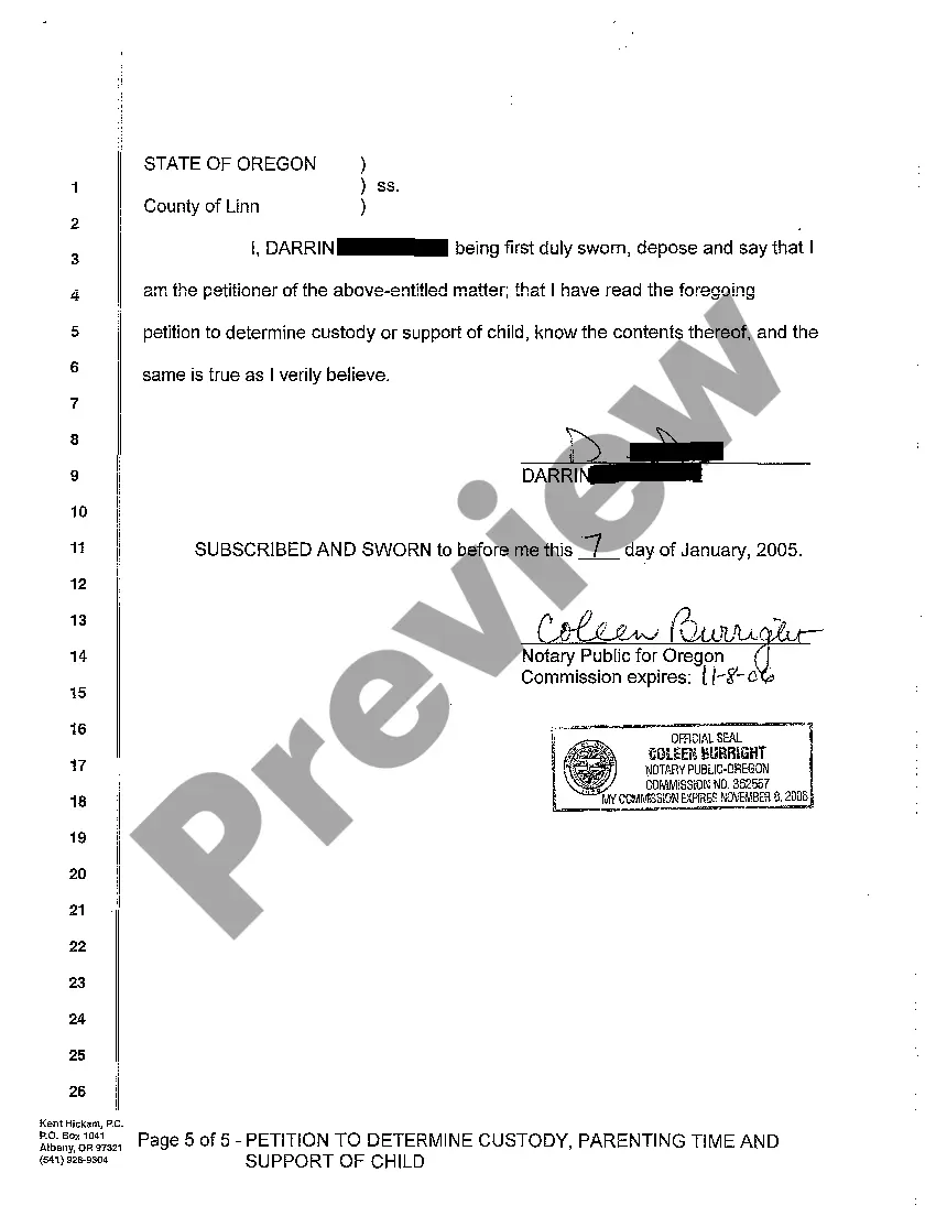 Get A01 Petition to Determine Custody, Parenting Time and Support of Child Preview A01 Petition to Determine Custody, Parenting Time and Support of Child