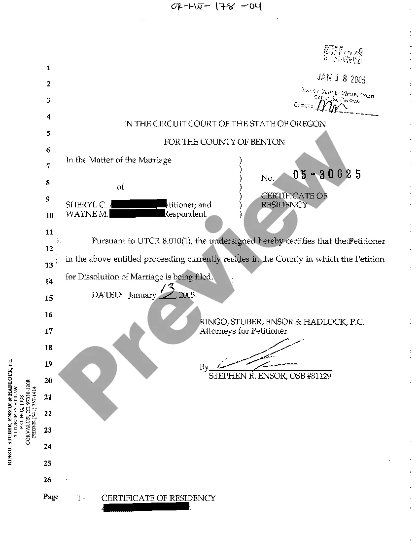 Preview A02 Certificate of Residency