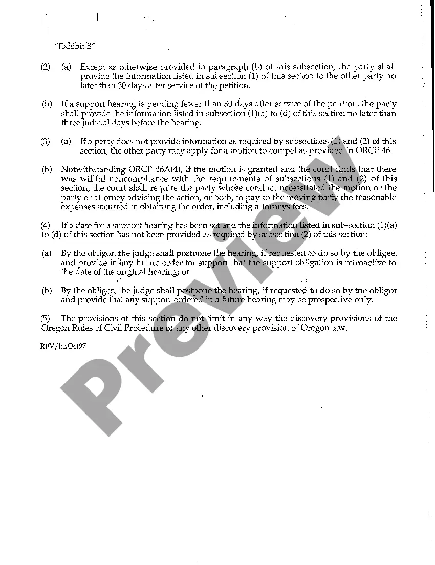 Preview A07 Exhibit "B" Statutory Notice - Oregon Laws Chapter 800, Section 5 (1995)