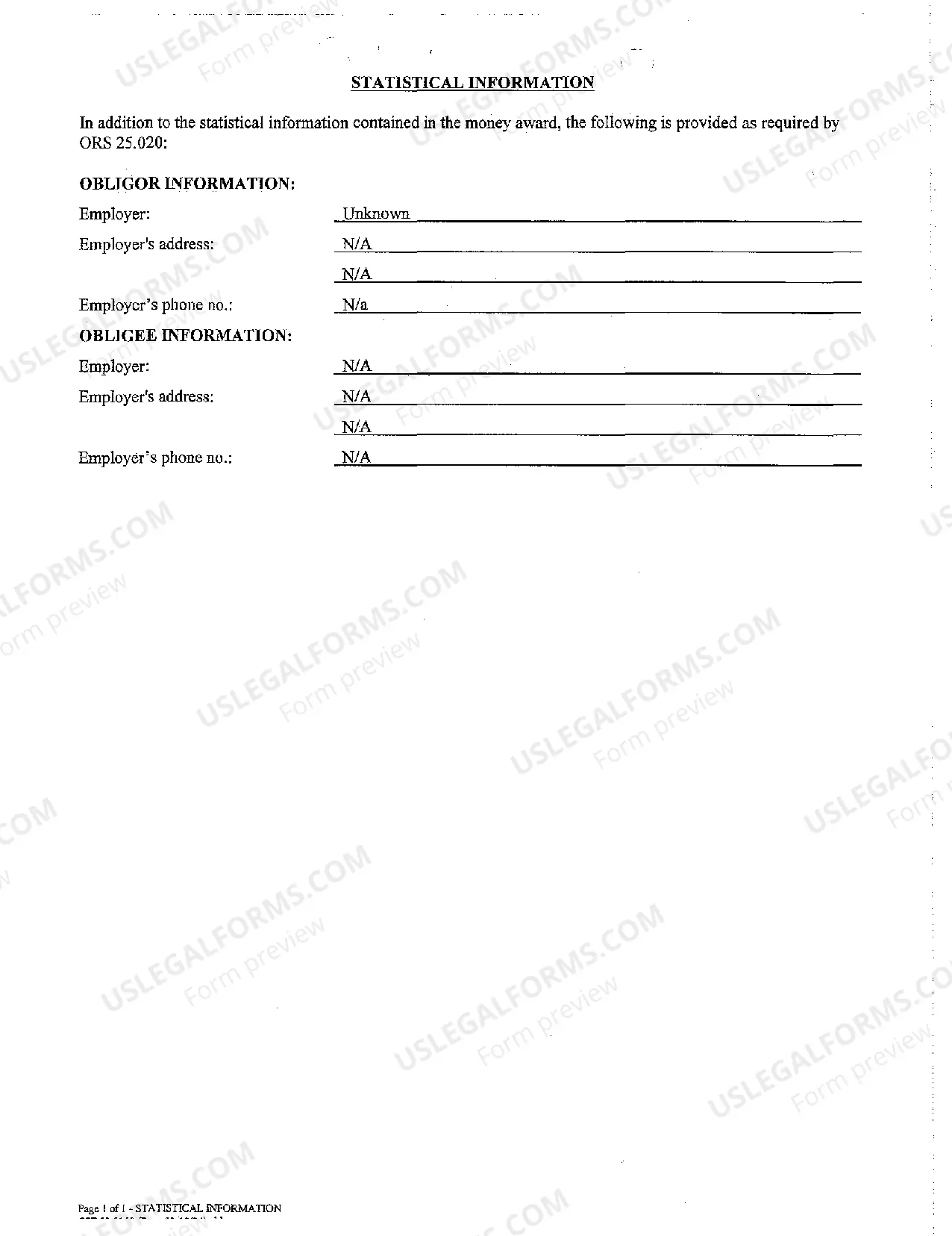 Preview A08 Child Support Award and Money Award