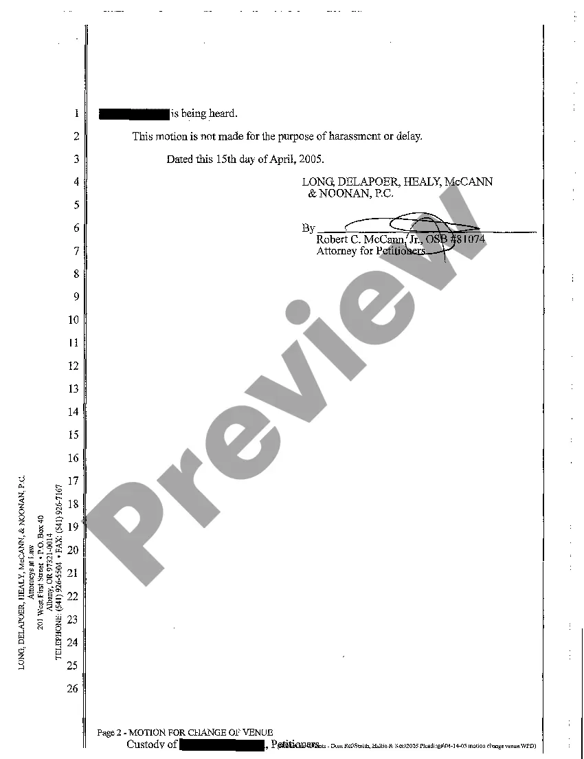 Preview A06 Motion for Change of Venue