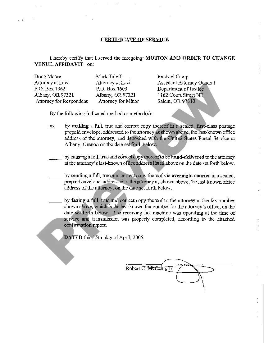 Preview A06 Motion for Change of Venue