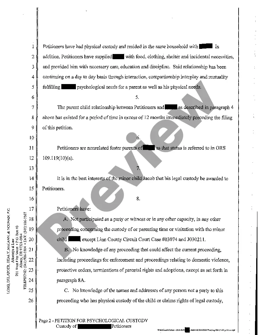 Preview A03 Petition for Psychological Custody