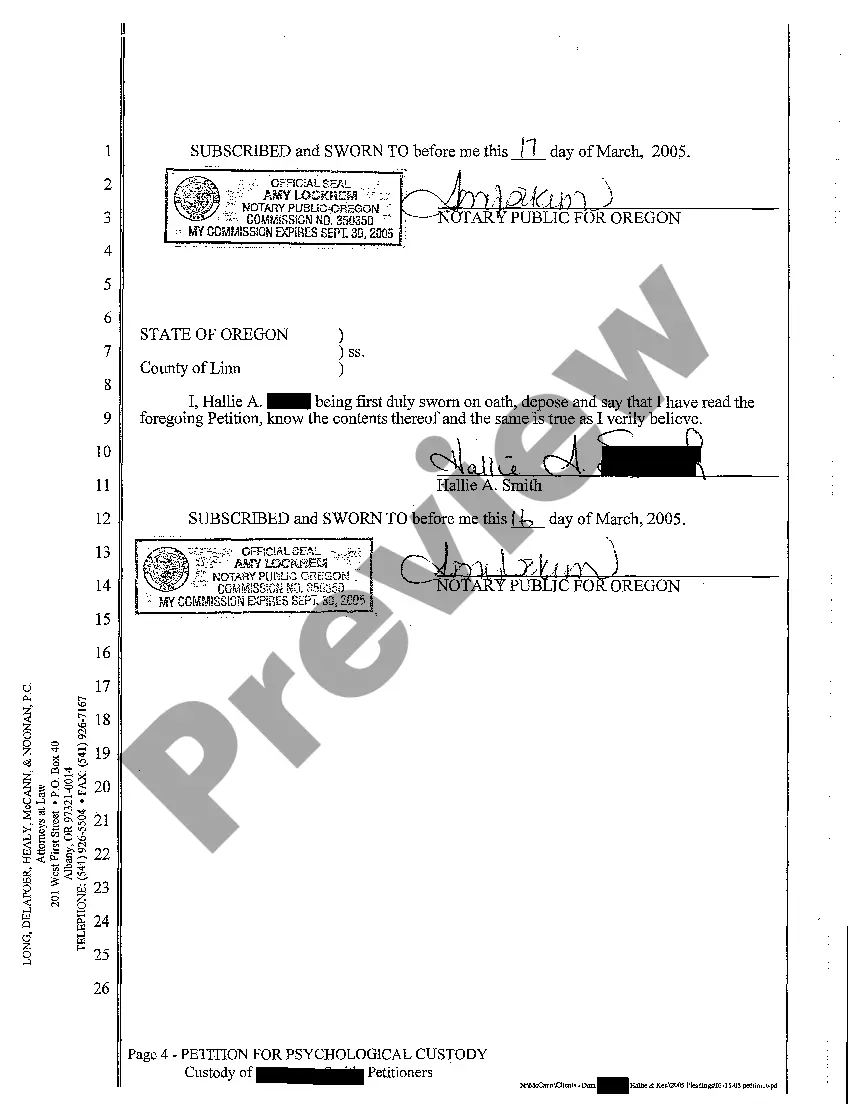 Preview A03 Petition for Psychological Custody