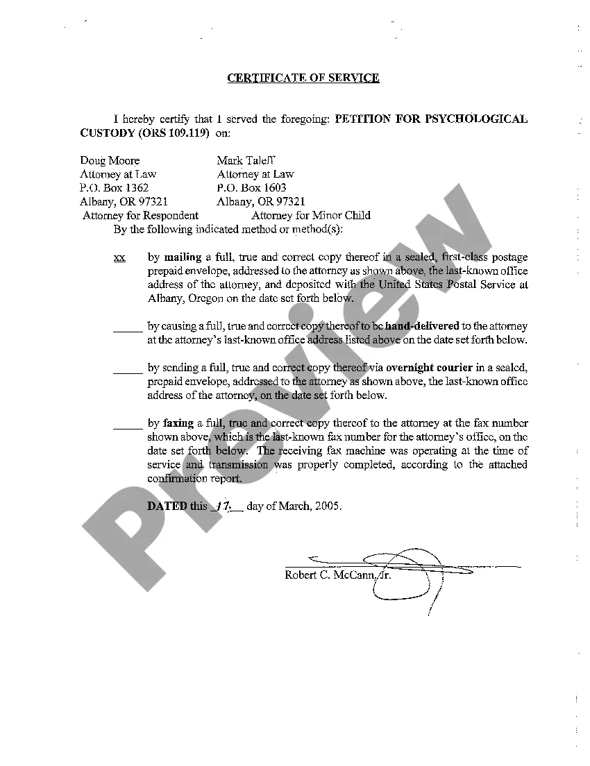 Preview A03 Petition for Psychological Custody