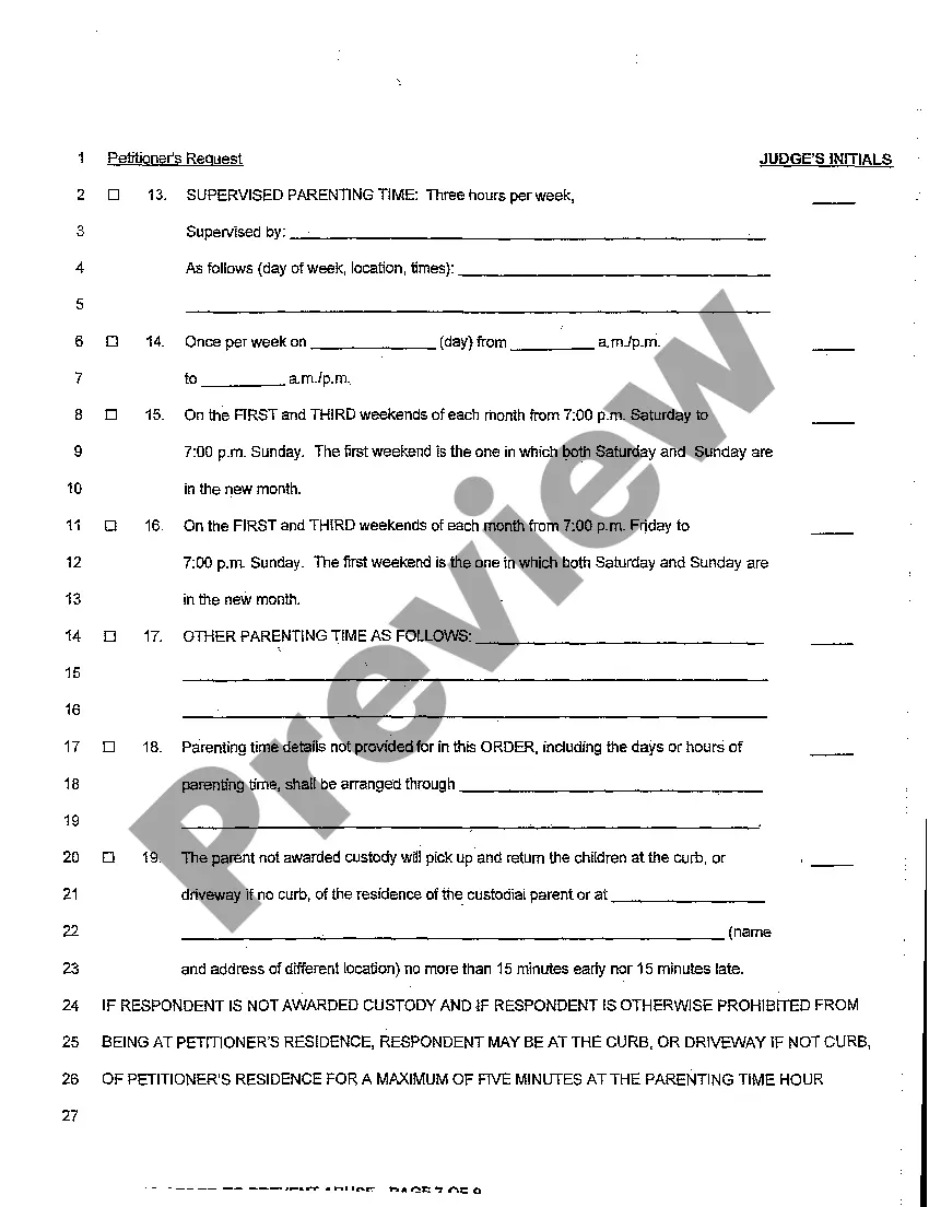 Preview A02 Restraining Order to Prevent Abuse