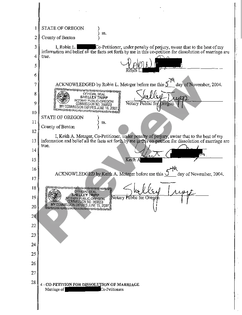 Get A01 Co-Petition for Dissolution of Marriage Preview A01 Co-Petition for Dissolution of Marriage