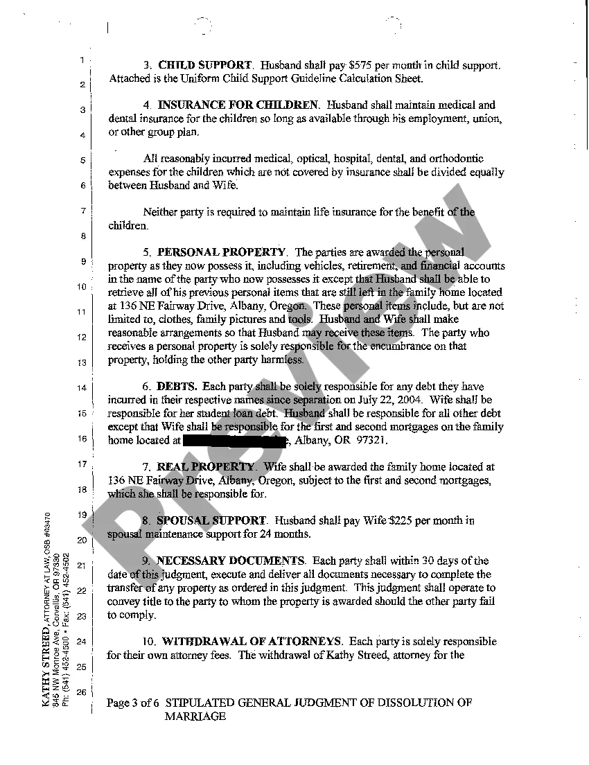 Get A14 Stipulated General Judgment of Dissolution of Marriage Preview A14 Stipulated General Judgment of Dissolution of Marriage