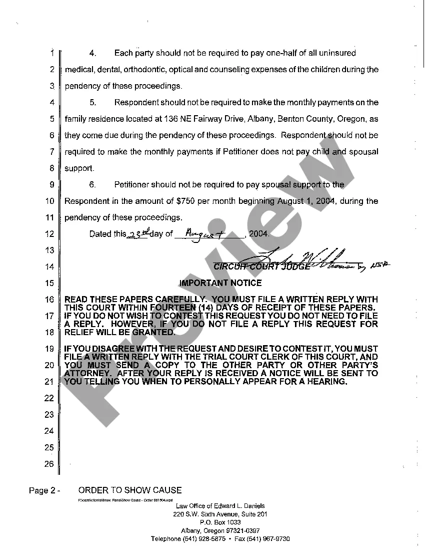 Preview A05 Order to Show Cause