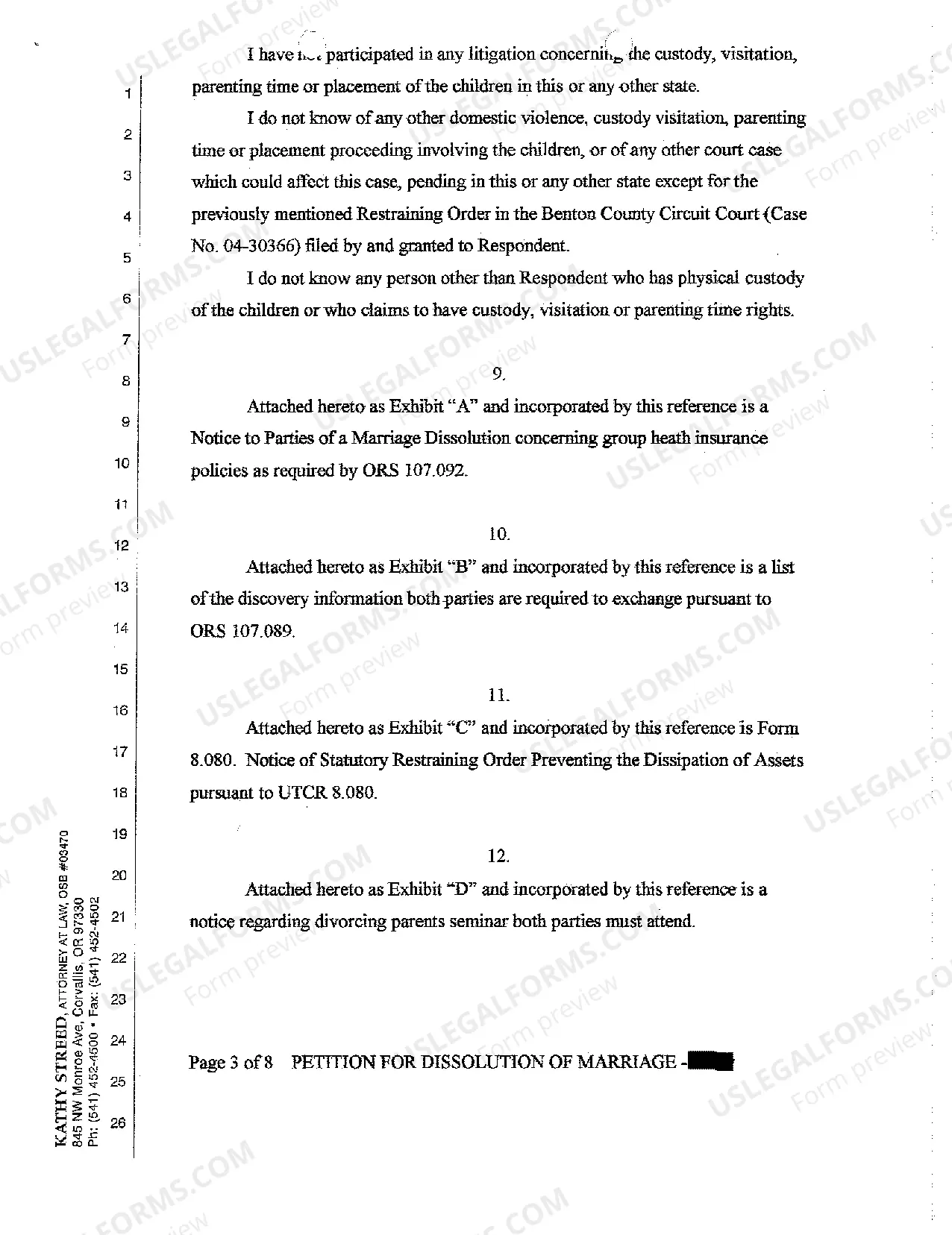 Preview A01 Petition for Dissolution of Marriage
