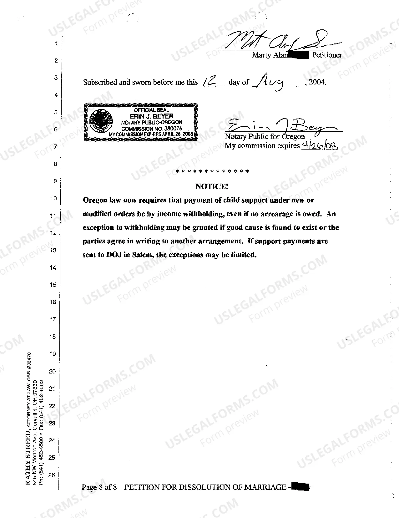 Preview A01 Petition for Dissolution of Marriage
