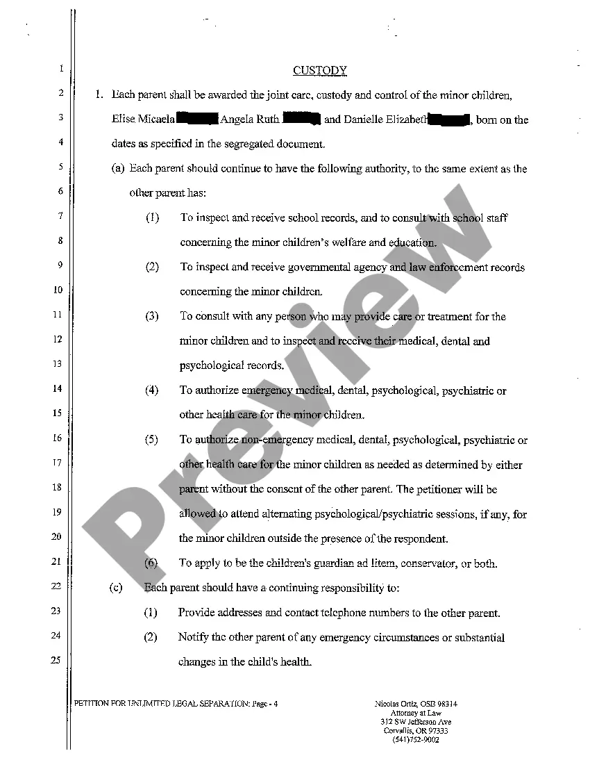 Get A01 General Judgment for Unlimited Legal Separation Preview A01 General Judgment for Unlimited Legal Separation