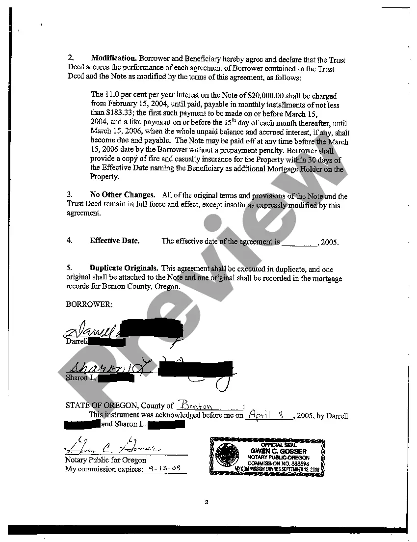 Get Change or Modification of Note and Trust Deed Preview Change or Modification of Note and Trust Deed