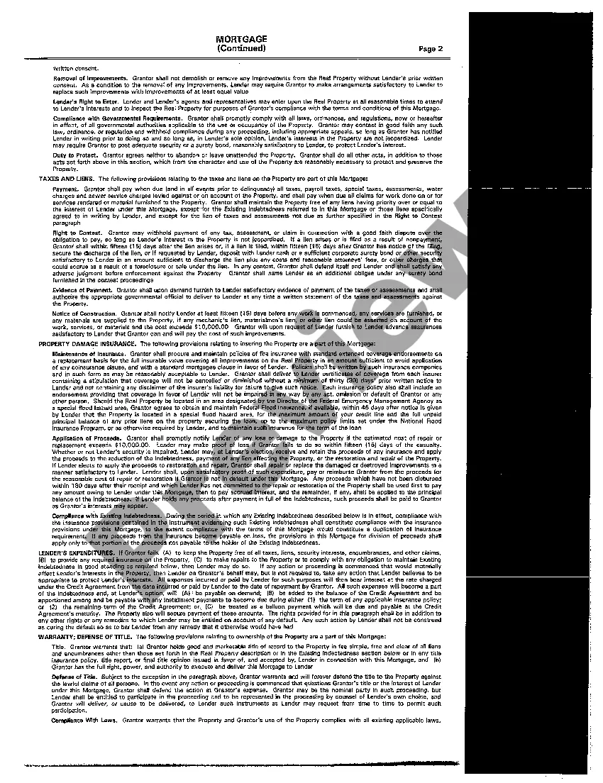 Preview Line of Credit Instrument