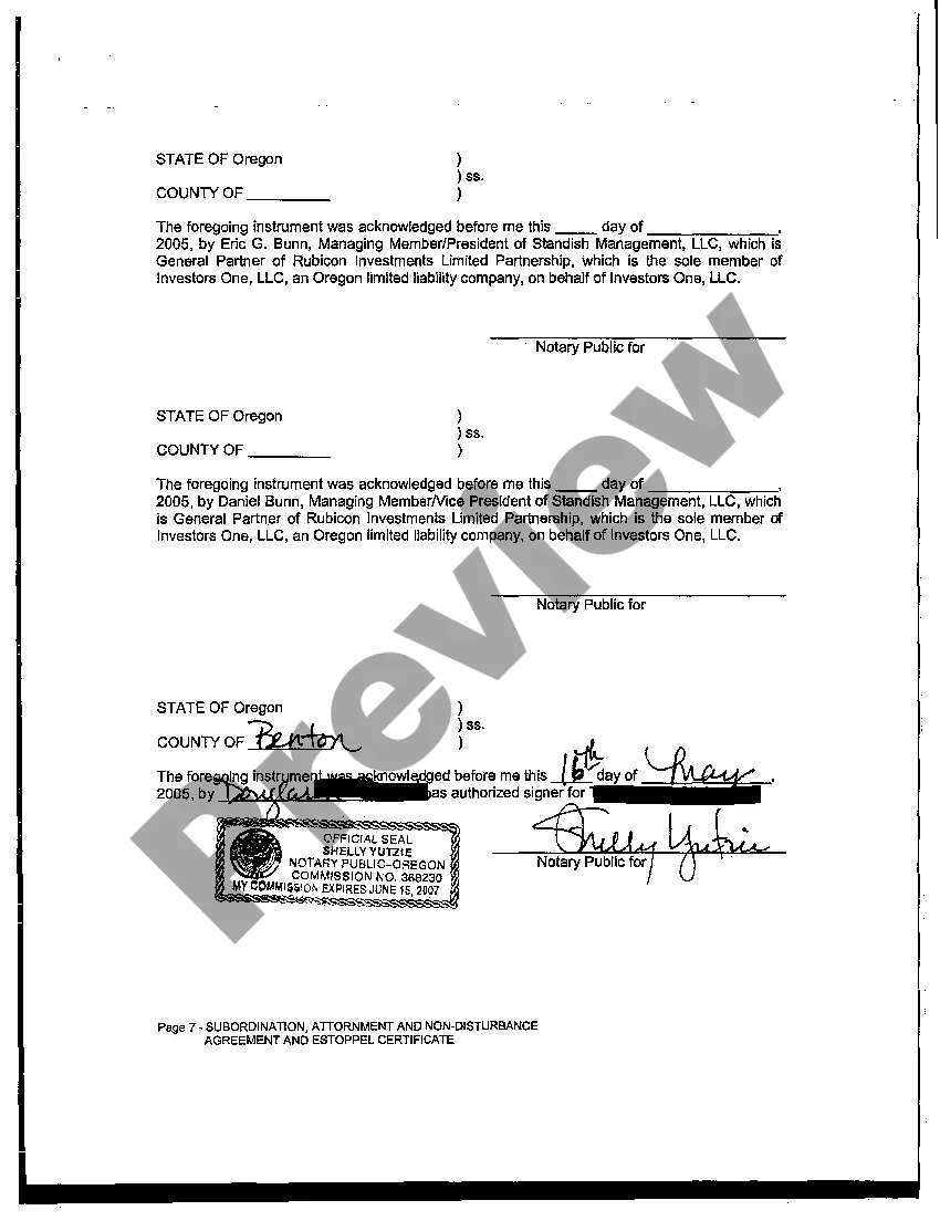 Get Subordination, Attornment and Nondisturbance Agreement and Estoppel Certificate Preview Subordination, Attornment and Nondisturbance Agreement and Estoppel Certificate