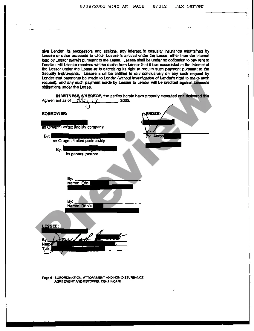 Get Subordination, Attornment and Nondisturbance Agreement and Estoppel Certificate Preview Subordination, Attornment and Nondisturbance Agreement and Estoppel Certificate