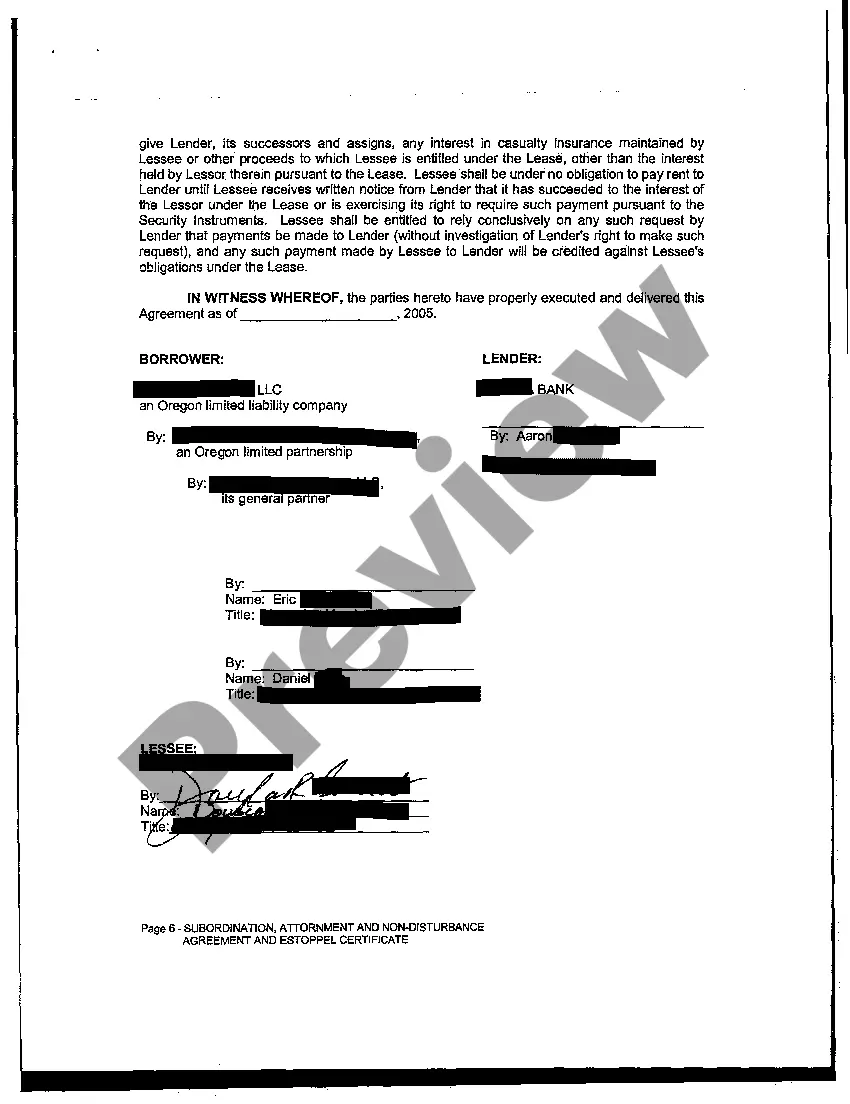 Get Subordination, Attornment and Nondisturbance Agreement and Estoppel Certificate Preview Subordination, Attornment and Nondisturbance Agreement and Estoppel Certificate