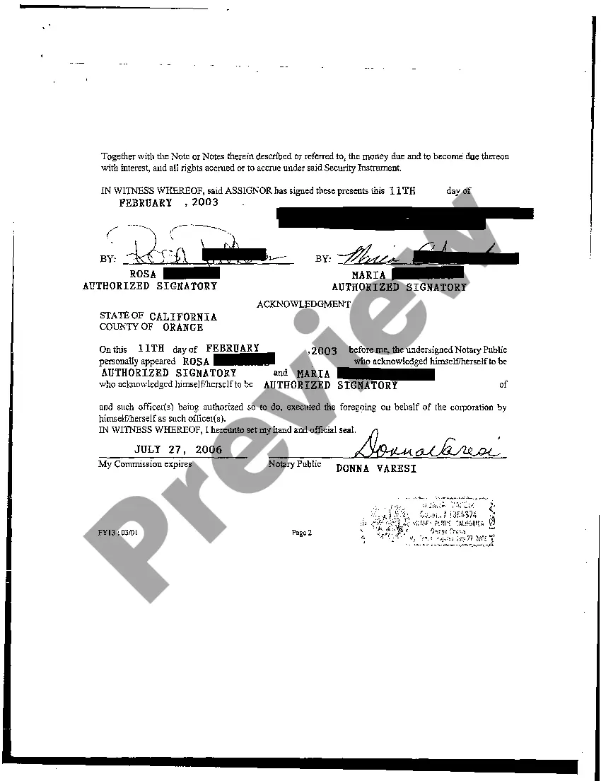 Preview Assignment of Mortgage or Deed of Trust or Security Deed