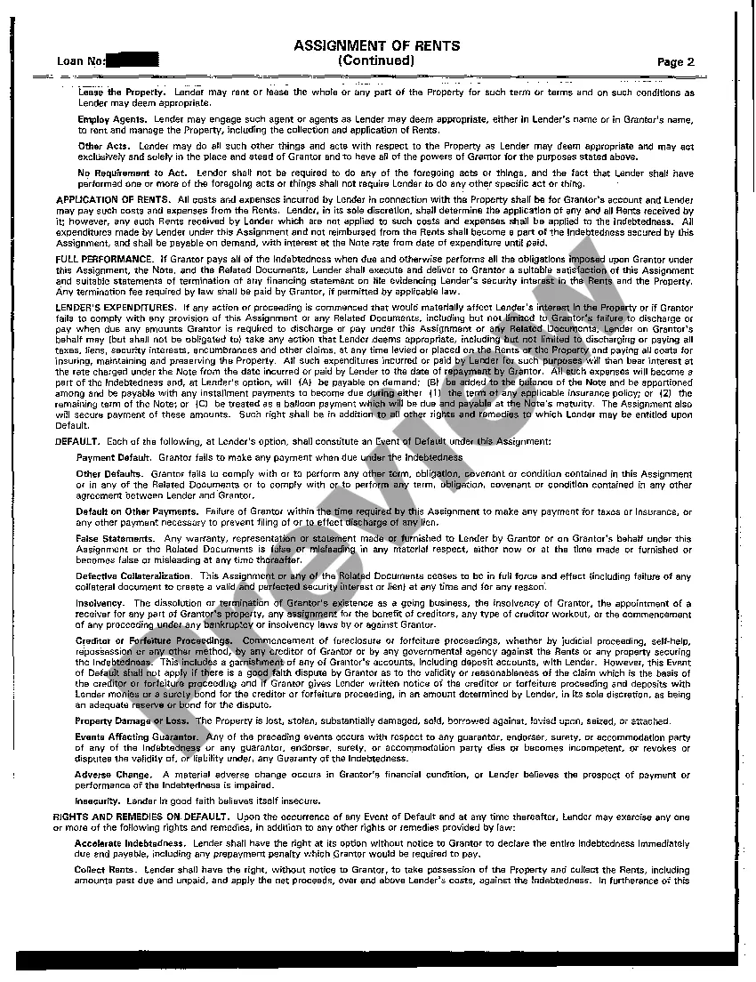 Get Assignment of Rents Preview Assignment of Rents