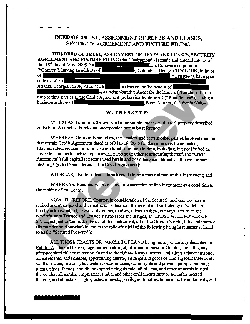 Preview Line of Credit Instrument