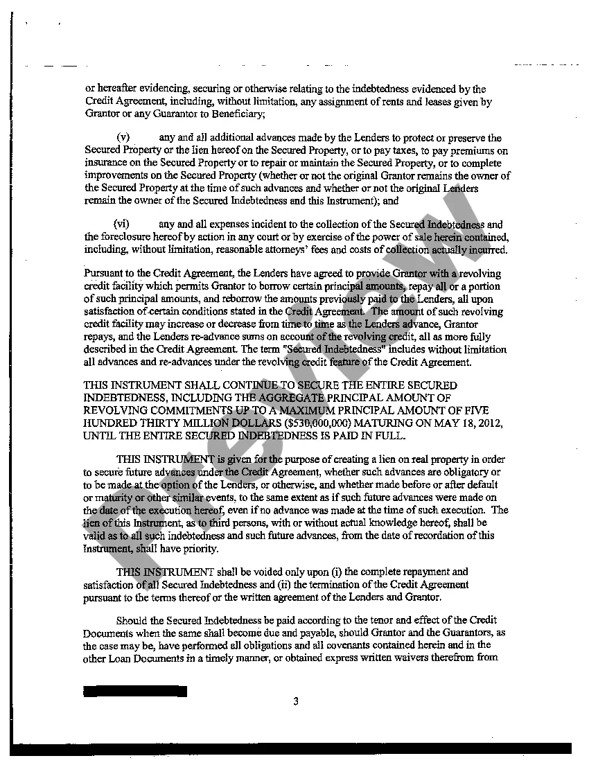 Preview Line of Credit Instrument