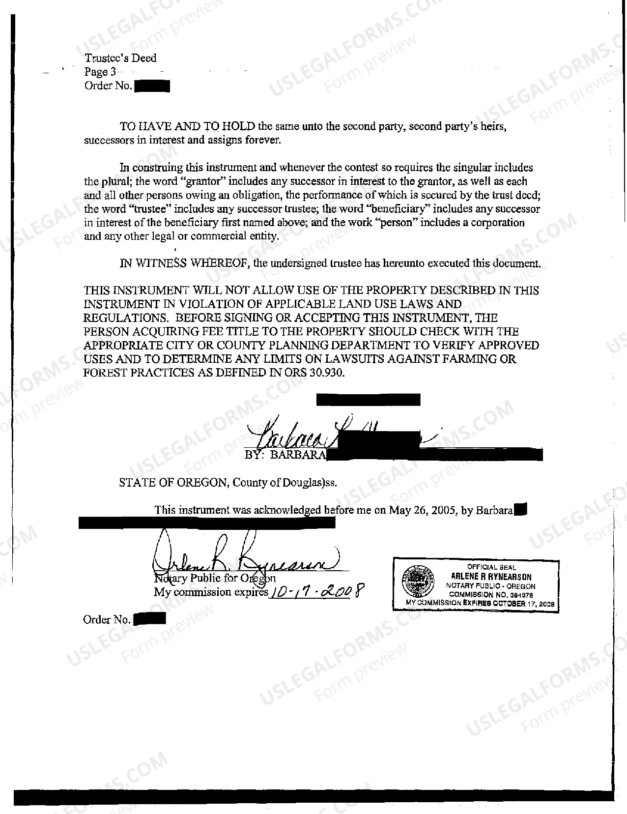 Preview Trustee's Deed Corporation to Corporation