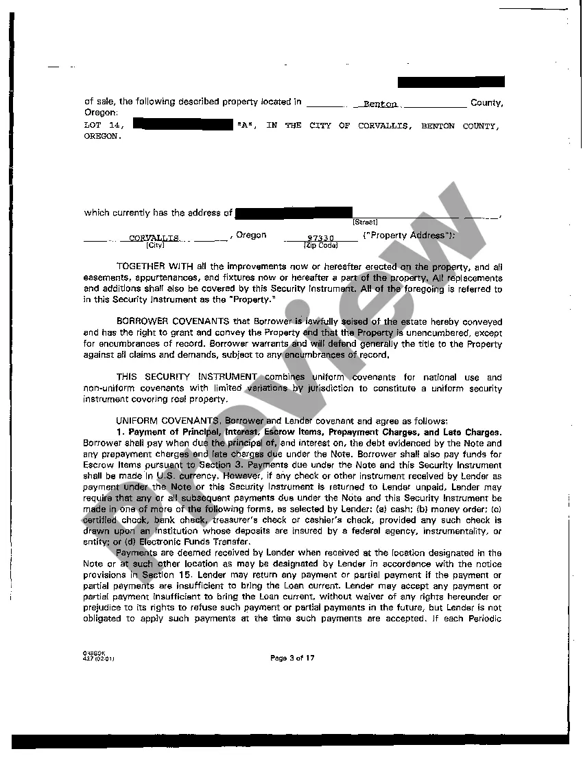 Preview Sample Deed of Trust