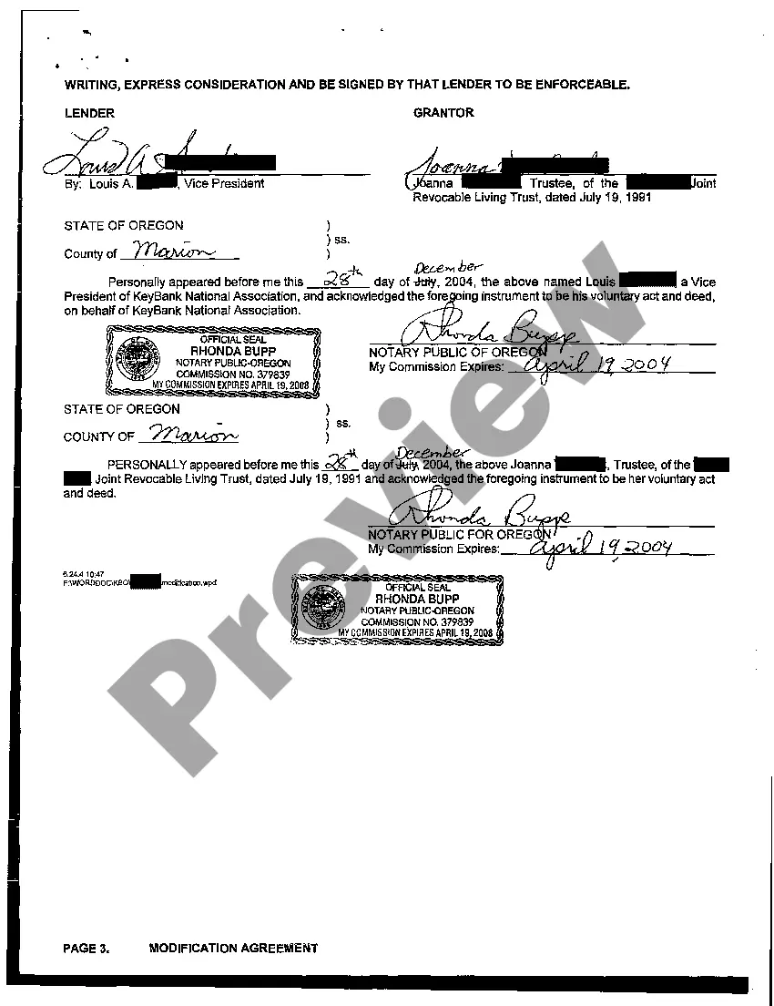 Preview Modification of Assignment of Land Sale Contract