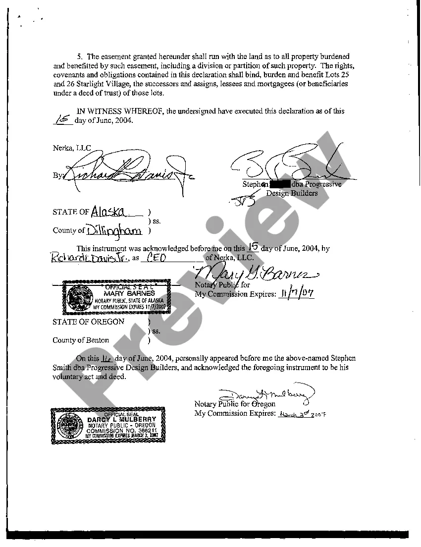 Get Declaration for Storm Drainage Easement Preview Declaration for Storm Drainage Easement