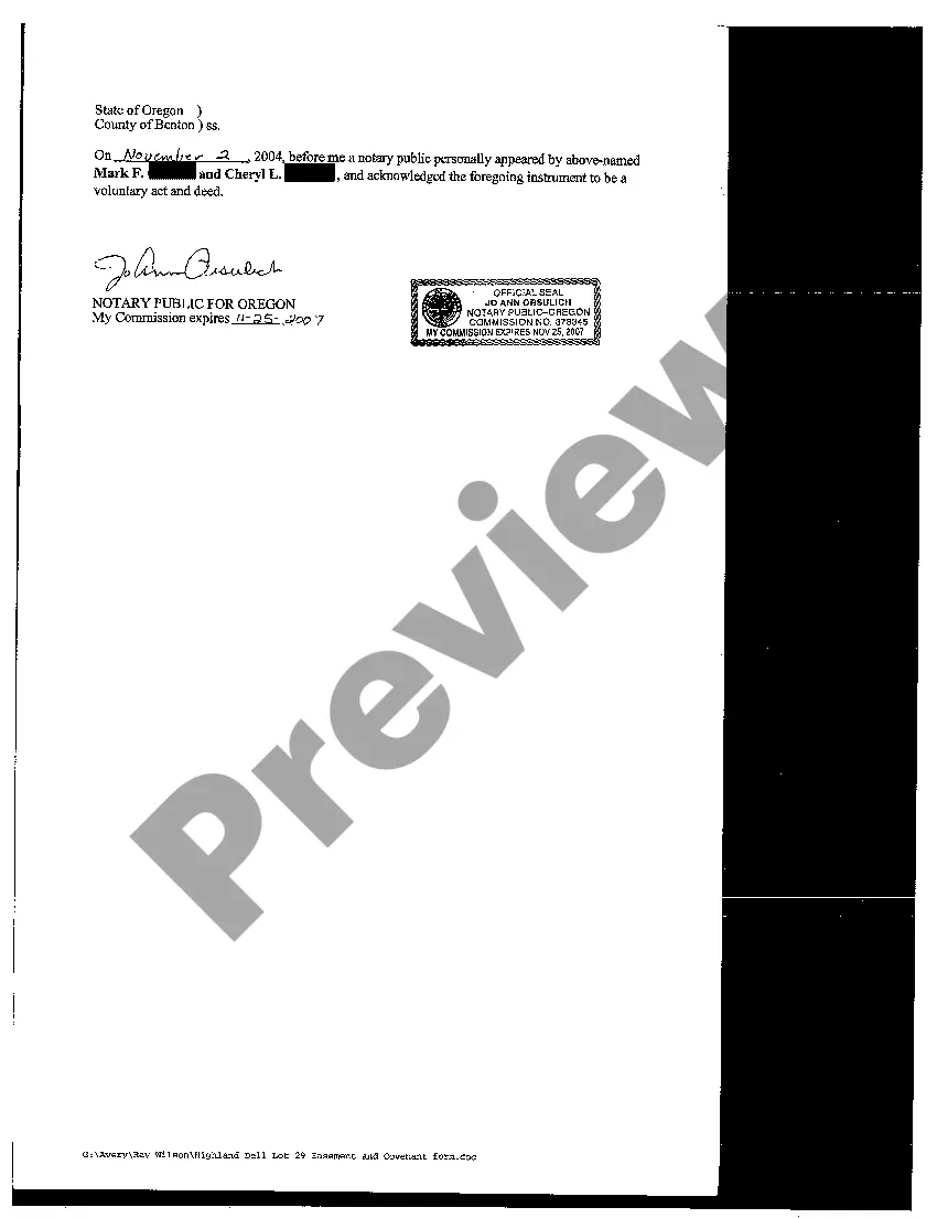 Preview A01 Restrictive Covenant Agreeing to Future Dedication for Road and Utility Purposes