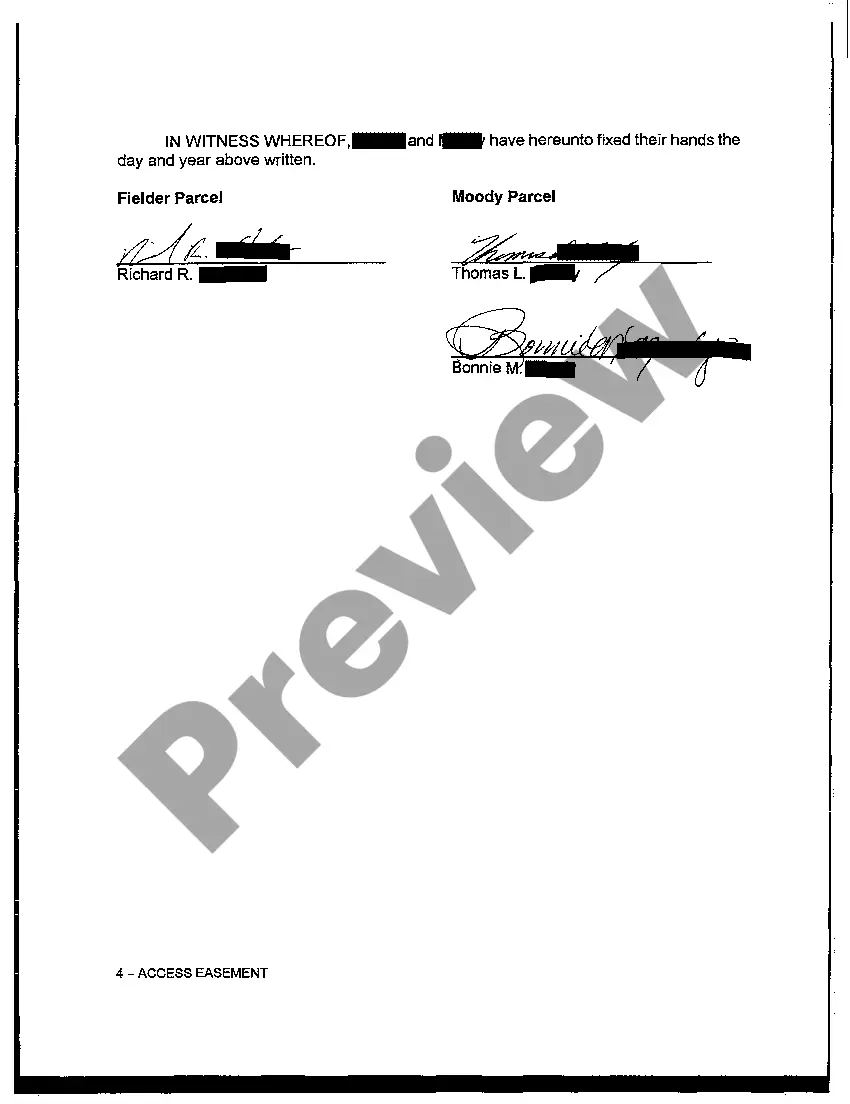 Get A01 Access Easement Preview A01 Access Easement