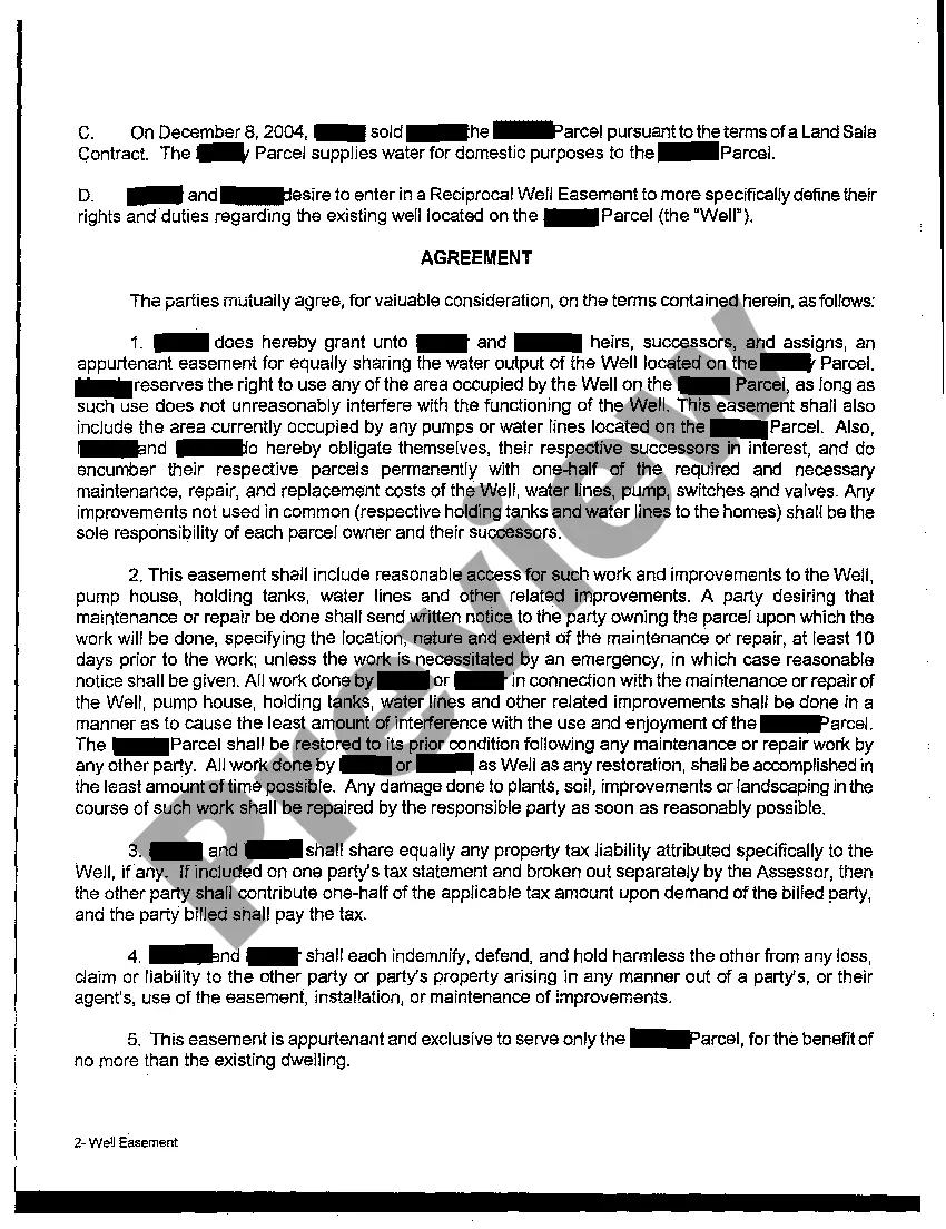 Preview A02 Reciprocal Will Easement