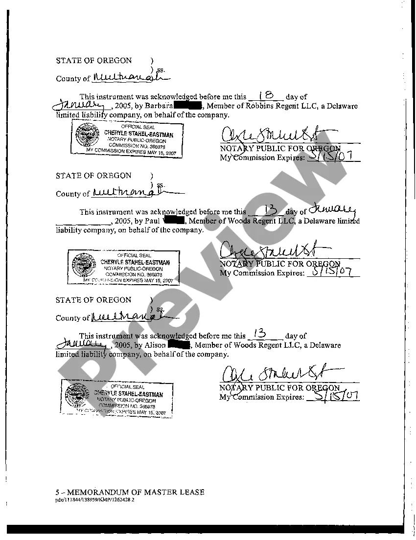 Preview A02 Memorandum of Master Lease