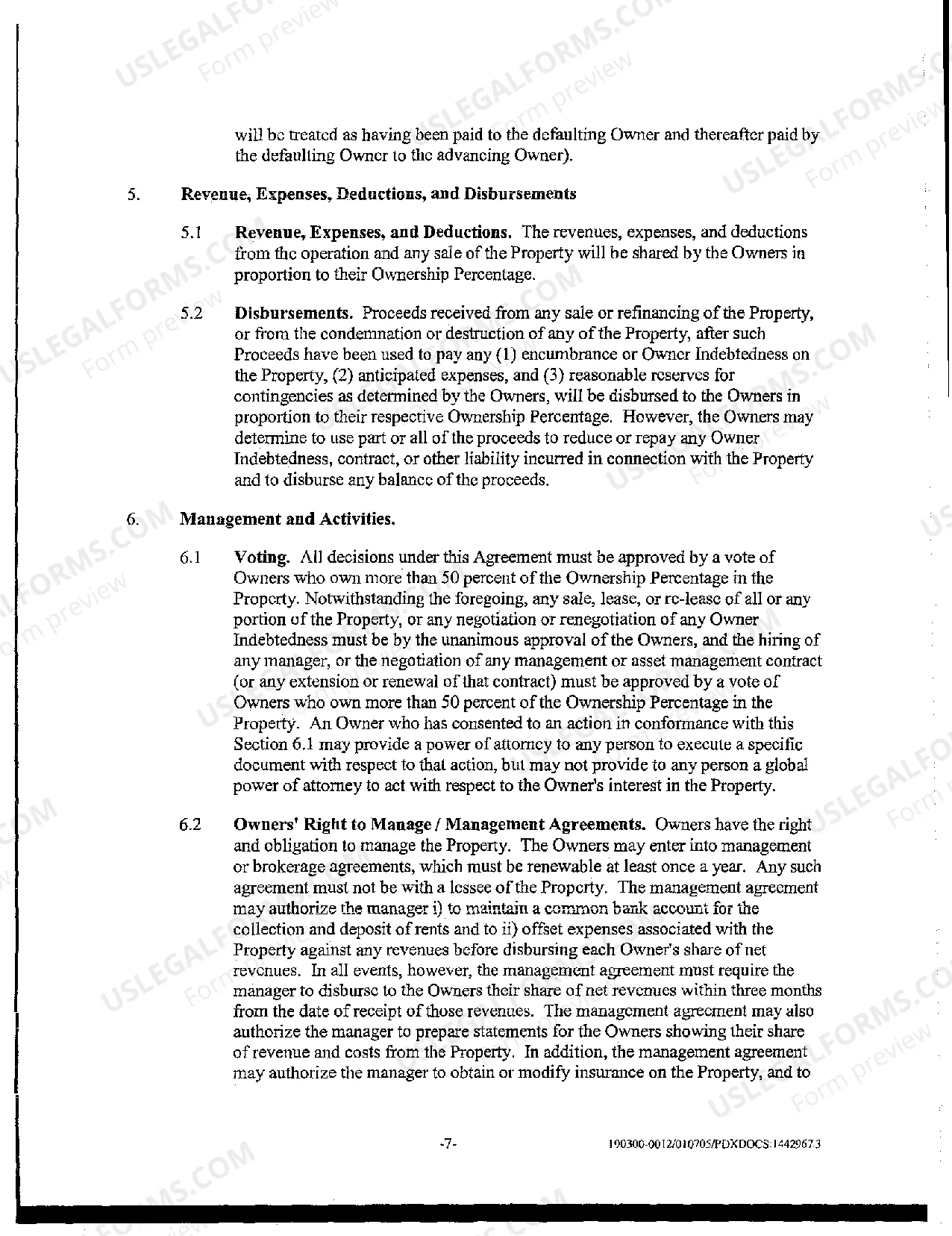 Preview A03 Regent Retirement Residence, Portland, Oregon Tenancy in Common Agreement