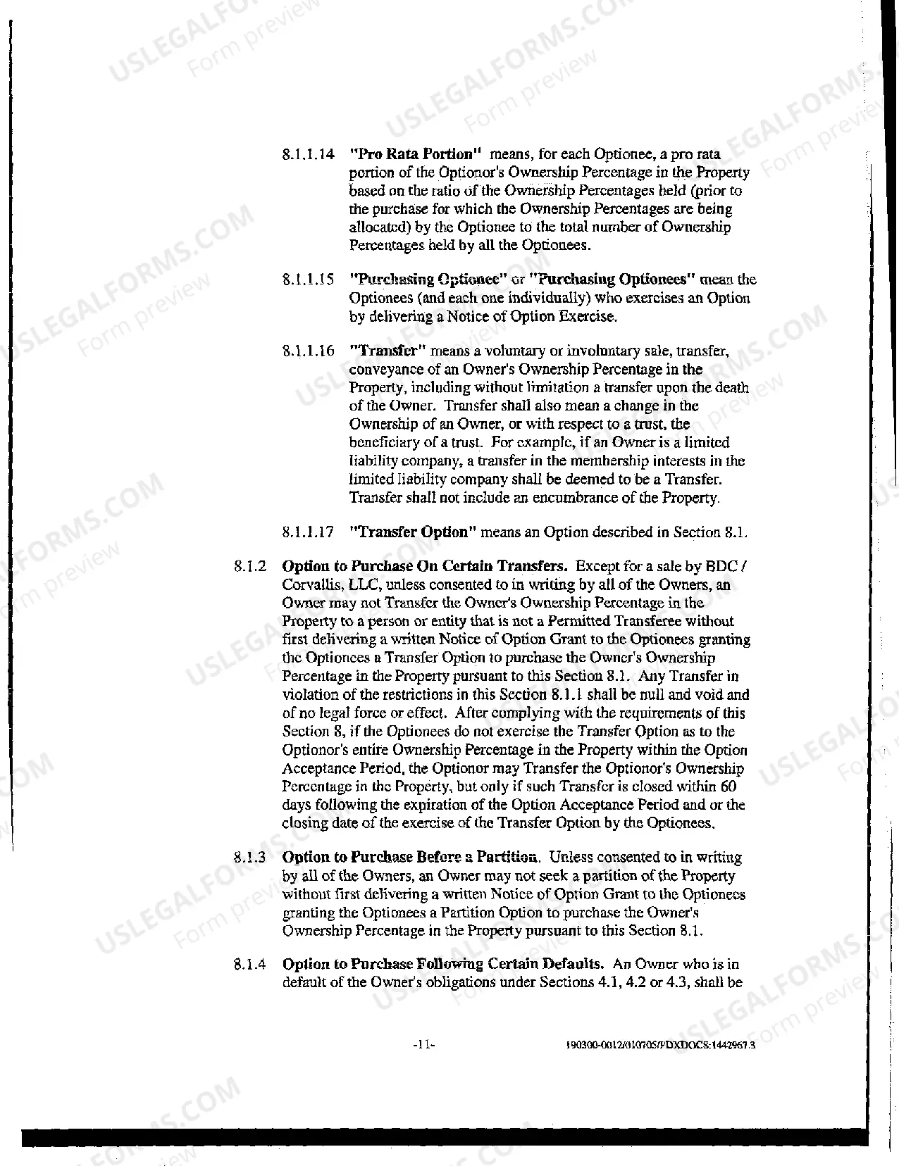 Preview A03 Regent Retirement Residence, Portland, Oregon Tenancy in Common Agreement