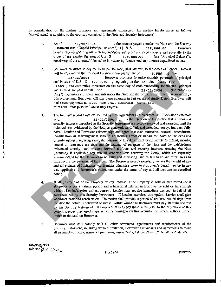 Preview A01 Loan Modification Agreement